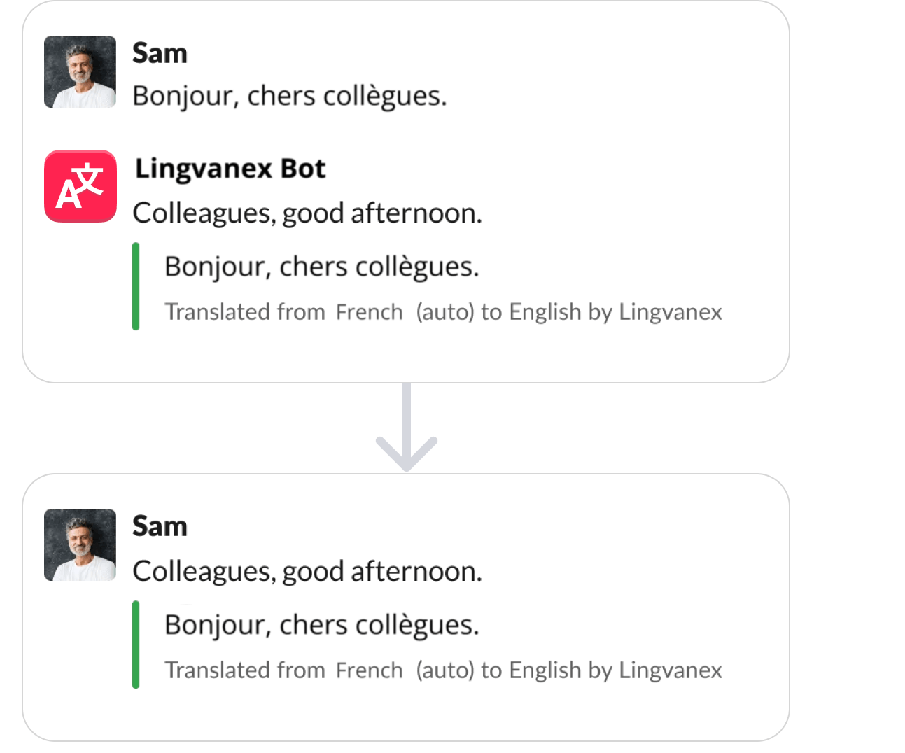 Handy / translate command