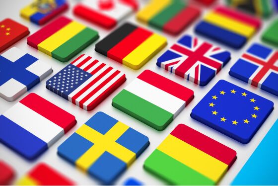 34 langues avec accents